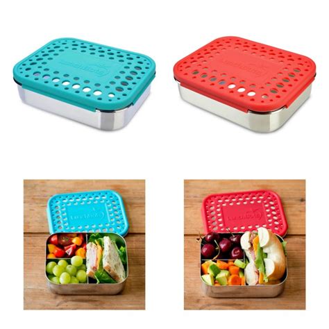 lunchbots trio stainless steel lunch box|lunchbots large trio 3 section.